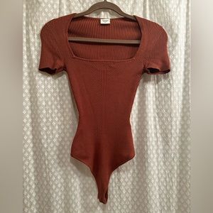 Abercrombie & Fitch ribbed thong bodysuit